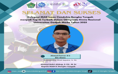 Ahmad Farras Ryanandra Ghaisan Masuk 10 Besar Olimpiade Kimia Nasional UGM
