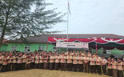 Sangga Pramuka MAN IC Bangka Tengah Ikuti Upacara Hari Pramuka ke-65