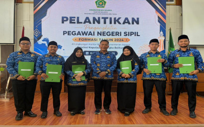 Enam ASN MAN IC Bangka Tengah Resmi Dilantik dalam Pelantikan 76 PNS Formasi 2024 Kemenag Babel