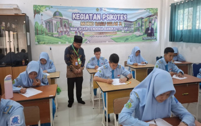 120 Murid Baru Kelas X MAN IC Bangka Tengah Ikuti Psikotes untuk Kenali Potensi Diri